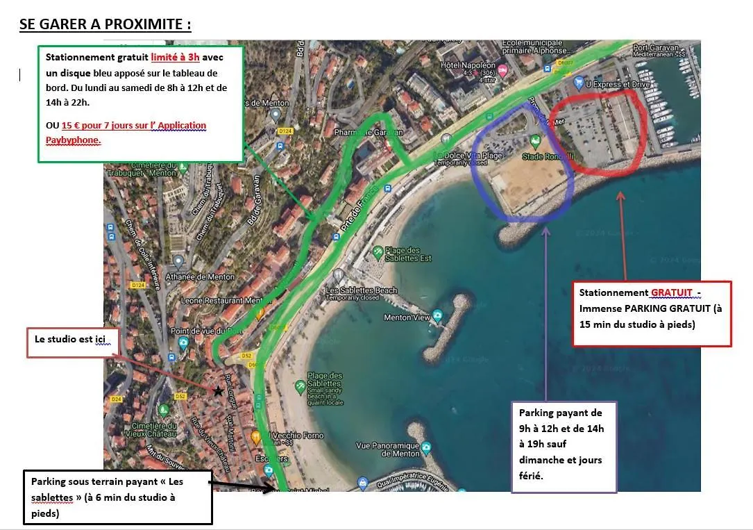 Apartment Charmant Studio Avec Coin Nuit - Vieille Ville Climatise Menton